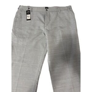 Adidas Golf Mens Pants Size 42x32 Gray Heathered Performance Stretch Flat Front